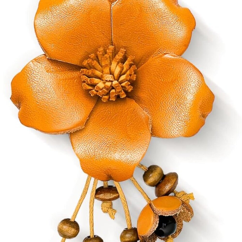Leather Leaf Flower Tassel Keychain Boho Accessories Cute Keychains for Women Wa
